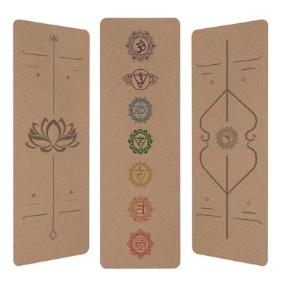 China Custom 4mm Environmental Protection Yoga Mat Natural Rubber Yoga Mat Cork Rubber 5mm Thick Set Wholesale Durable / Eco-friendly Organic Cork Yoga Mat for sale