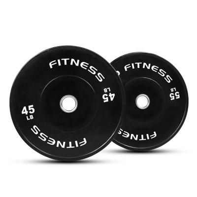 China ZJFIT Eco-friendly Gym Black Weight Plate Durable / Eco-friendly Custom Rubber Plate Gym Equipment Strength Bumper Training for sale