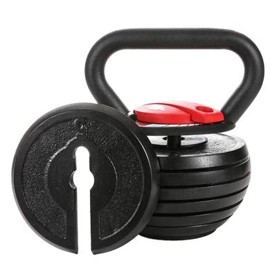 China Wholesale ZJFIT Durable 20LB/40LB Adjustable Kettlebell With Free Plates Weight Adjustment KettleBell Strength Training Weightlifting for sale