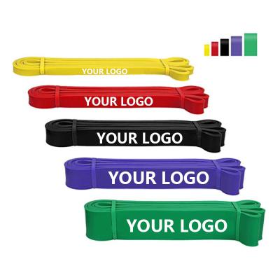 China Durable / Custom ZJFIT Resistance Bands Various Color 100% Latex Eco-friendly Natural Yoga Elastic Stretch Exercise Band for sale