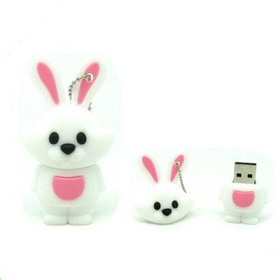 China Metal Customized Cute Flash Logo Custom Pendrive USB2.0 USB3.0 4GB 8GB 16GB 32GB PVC USB Bunny Cartoon for sale