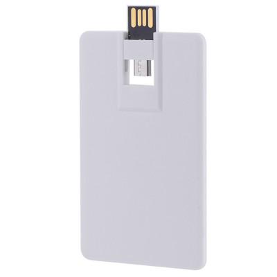 China Plastic OTG Business Bank USB Flash Card Reader 2 in 1 Pendrive for Android Cell Phone with Full Printing USB 2.0 3.0 16GB 32GB for sale