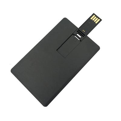 China Popular black USB flash drive metal card bulk promotional gift with custom logo 4GB 8GB 16GB 32GB 64GB 128GB for sale