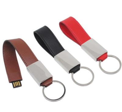 China Factory Price Leather Wristband Key Chain 64GB 128GB 16GB 32GB USB Stick with Custom Laser Emboss Flash Logo Leather USB Drive 4GB 8GB for sale