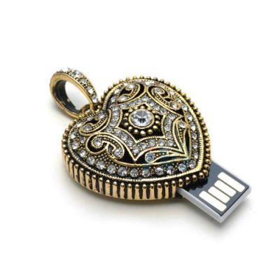 China 1GB Heartwood Classic Jewelry USB Drive Madame Pendrive For Elegant Promotion Gift to 128GB Real Capacity USB Flash Drive for sale