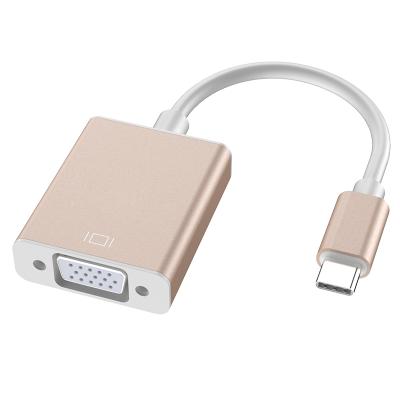 China Bulk Wholesale Laptop HUB USB-C Type C USB To VGA HD 1080P Converter With Custom Logo 180*38*13mm for sale