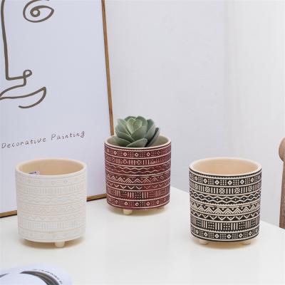 China Modern Custom Fancy Matte Cheap Flower Pots Wholesalers Planter Cement Design Planter Succulent Pot For Indoor Decorative for sale