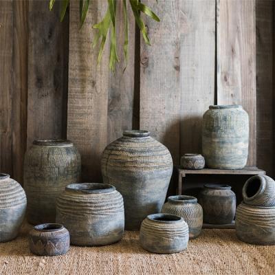 China Modern Raw Rustic Garden Vintage Florero Farmhouse Wholesalers Wholesalers Terracotta Planter Terracotta Home Decor Planter Pot Indoor Decorative Flower Pots for sale