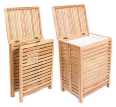 China Large Contemporary Bamboo Folding Laundry Basket Bathroom Bamboo Laundry Basket for sale