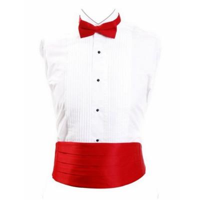 China Formal Soft Mens Silk Satin Pre-Tied Bowtie Cummerbund Sets for sale