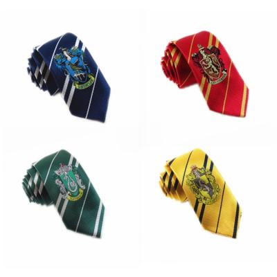 China Eco-Friendly Materials Customize School Logo Necktie Neck Polyester Ties Good Quality Logo Tie for sale