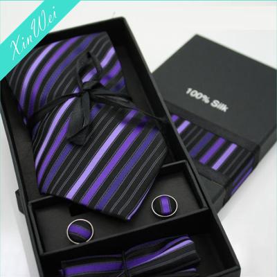 China 2021 portable best selling high quality and classic fashion stylish men's tie set for sale