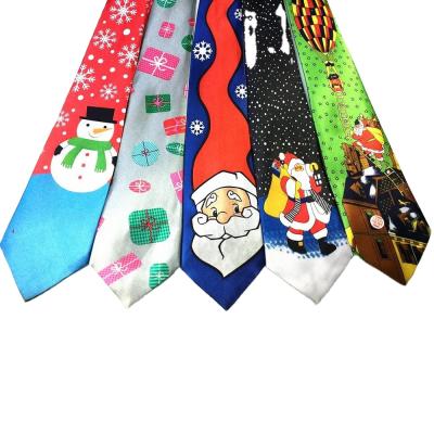 China New Fashion Design Holiday Atmosphere Fashion Customization Novelty Christmas Ties Neck Ties for sale