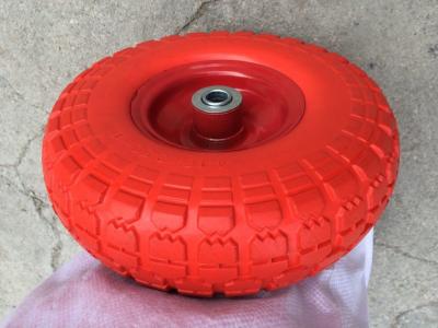 China 350-500mm Polyurethane Foam Wheels With Diamond Large Block Chevron Pattern for sale