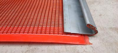 China Polyurethane Coated Vibrating Screen Mesh Self Cleaning Steel Core Polyurethane Screen for sale