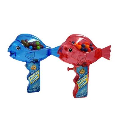 China Cartoon Toys Summer Candy Toys Funny Sweet Candy Filled Peach Waters Gun Toy Candy For Kids for sale