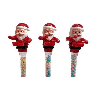 China Cartoon Toys Christmas Candy Playing Drums Santa Toy With Candy for sale