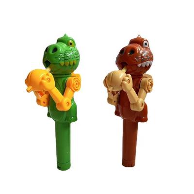 China Cartoon Toys Surprise Animal Lollipop Toy Crocodile Eating Lollipop Candy Storage Holder Candy Toys for sale