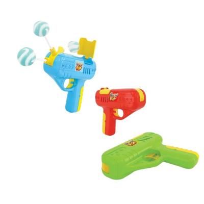 China Cartoon Toys Surprise Gift Candy Gun Shooter Toy Sugar Lollipop Gun Sweet Toy for sale