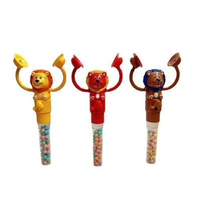 China Cartoon Toys Wholesale Lion Animal Sweet Candy Hand Applause Toys for sale