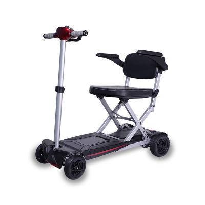 China Elderly foldable four-wheel electric folding scooter, low-speed four-wheel folding electric vehicle, convenient for the elderly to travel for sale