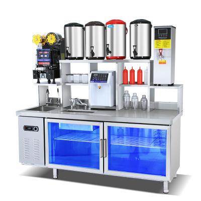 China With high quality refrigeration bubble tea table bubble milk tea equipment refrigeration bar for sale