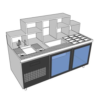 China Modern bubble tea working table in hot milk tea shop on sale of bubble tea counter for sale