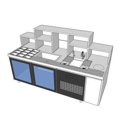 China Modern hot on sale of the bubble tea counter of the milk tea shop counter design of milk tea shop for sale