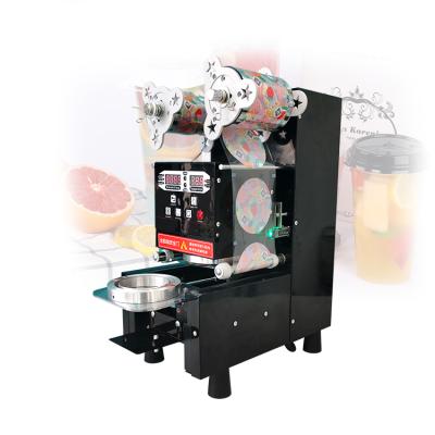 China Full of Automatic Automatic Disposable Paper Cup Sealing Machine High Efficiency Bubble Tea Paper Cup Sealing Machine Plastic Juce Cup Sealer for sale