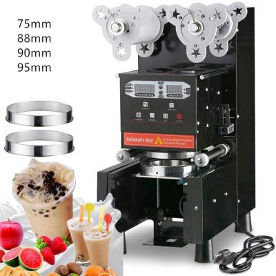 China Fully Automatic Food Cup Sealer Milk Tea Take Away Automatic Cup Machinery Sealing Plastic Bags for sale