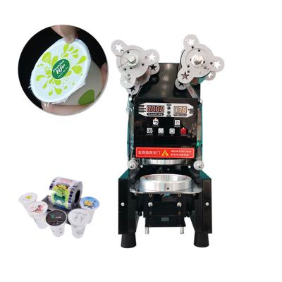 China Black Color Lovely Design Food Cup Sealing Machine Plastic Drink Cup Sealer Machine for sale