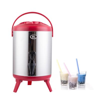 China Multi-size Bubble Tea Heat Preservation Bucket Milk Tea Coffee Ice Insulation Barrel Stainless Steel for sale