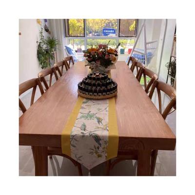 China Hot Selling Adjustable New Design Breakfast Furniture Modern Elm Dining Room Dining Table Set With Bench for sale