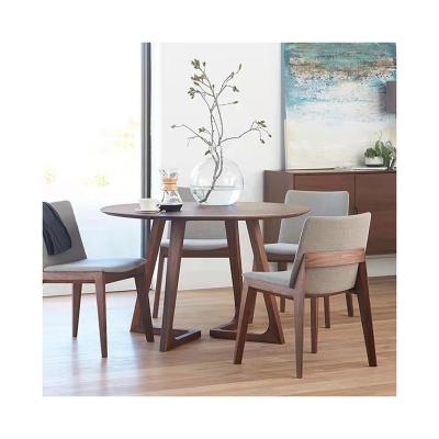 China Best (Height)Adjustable Selling European Style Modern Style Dining Room Furniture Walnut Dining Table Solid Wood Dining Table for sale