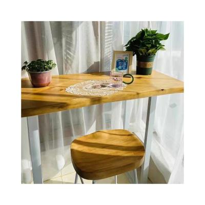 China European style modern minimalist solid wood table and high bar table coffee milk tea shop household wrought iron chairs for sale