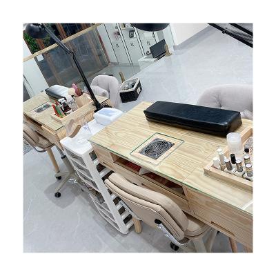 China Modern hot sale wood heating equipment used professional russian beauty nail salon furniture for sale