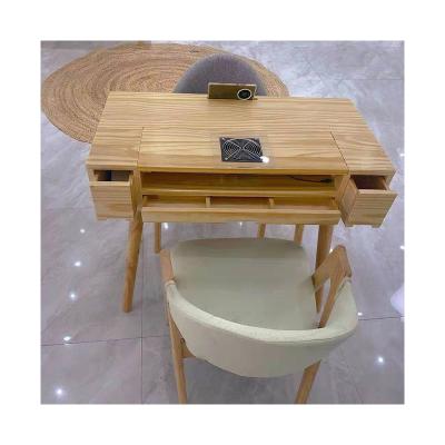 China Modern Japanese-style manicure table and chair set with vacuum cleaner double-layer multi-function storage simple manicure table for sale