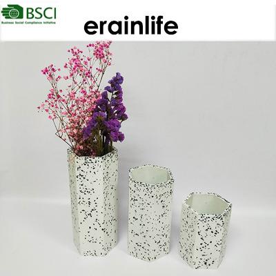 China 2019 Elegant CLASSIC Vase And Modern Classic Terrazzo Resin Tabletop Vase For Home/Hotle/Restaurant Decoration for sale