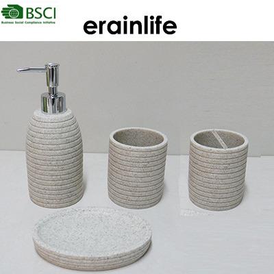 China 2019 Viable Popular China Factory Direct Selling Products New Hotel Decor Sandstone Bathroom Accessories Set for sale