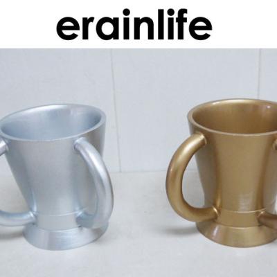 China Sustainable Polyresin Material Golden Color Judaica Hand Wash Mug for sale