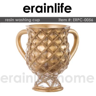 China 2019 New Design Religious Activities Gold Resin Hand Wash Cup Cup Mug For Religious Activities for sale