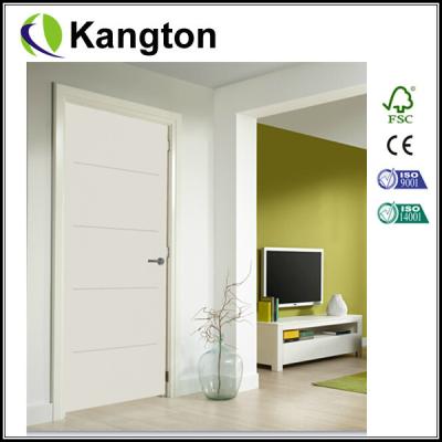 China Flat Swing Morden Design With 4 Strip MDF Wood Door For Apartment for sale