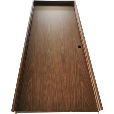 China Modern Flush Prefinished Solid Interior Door Core Walnut Veneer Solid Door For Apartment/Villa/Accommodation for sale