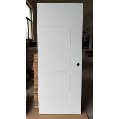 China Swing Commercial Interior White Lacquer Wooden Door For Apartment for sale