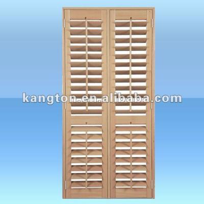 China Wooden European Style Pine Wood Awning Adjustable Shutter for sale