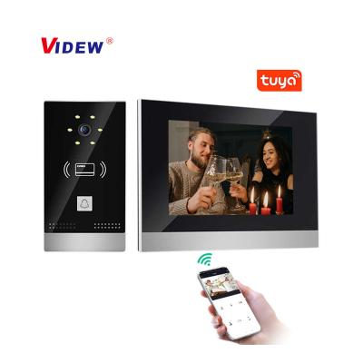 China Home Security System 2 Wire Door Phone Video Intercom With 7 Inch Hd Screen Monitor Night Vision Door Entry System For Villa Security for sale