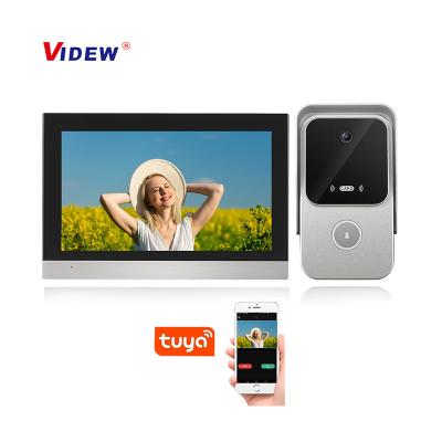 China VIDEW Home Security System 7 Inch Intercom Door Phone Tuya Digital Video Doorbell with Camera and RFID Monitor Access Door Bell for Home Villa for sale