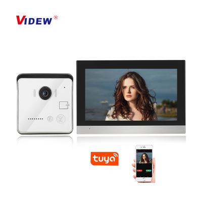 China VIDEW Home Security System 7 Inch Tuya Smart IP Video Doorbell Intercom With 7 Inch RFID Access Camera And Touch Screen Monitor For Home Villa for sale