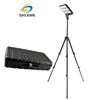 China Residential 25W Led Portable Telescopic Solar Flood Camping Light Tower With Tripod for sale