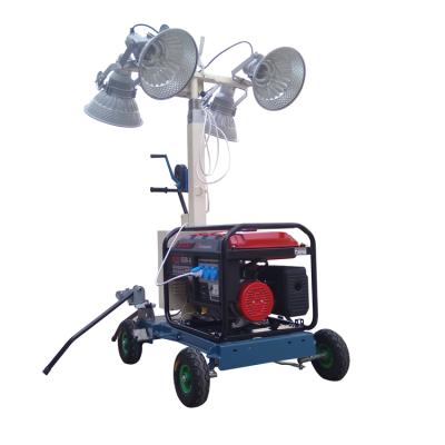 China LANDSCAPE 800W Mental Hand Push Halide Lamp Light Tower With Generator for sale